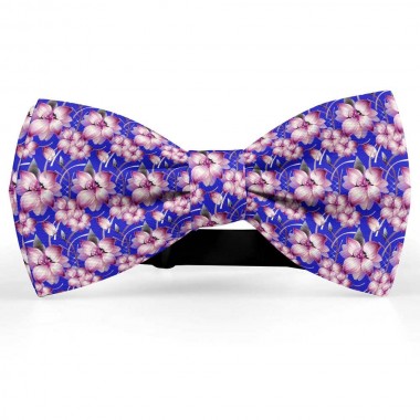 Papion personalizat, model liliac, flori roz